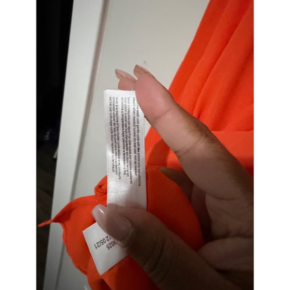 ELOQUII Orange Cold Shoulder Bubble Sleeve‎ Blouse Women's Size 18 - Picture 8 of 8